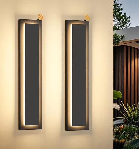 Miniatura 15 de tewei Aplique de Pared LED para Exteriores de Anochecer a Amanecer Iluminación Exterior, Accesorios de Iluminación Exterior Moderna Negro Mate Luces