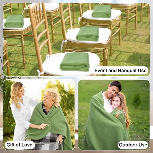 Miniatura 6 de 20 piezas de mantas verde salvia a granel 50 x 60, juego de mantas suaves y ligeras para cama, sofá, sofá cama, acogedor, para mascotas, de forro