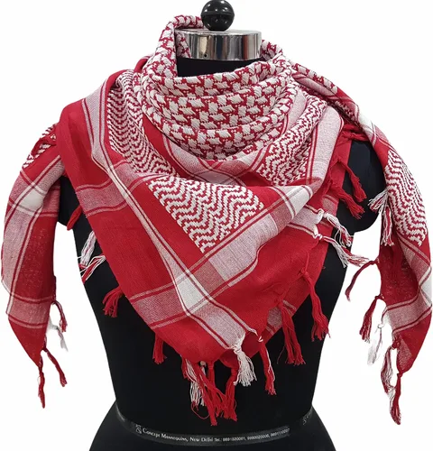 Miniatura 7 de Elu Bufanda Shemagh para hombre - Mujer/100% algodón militar Shemagh Keffiyeh Bufanda Arafat Tactical Desert Rave Bandana para la cabeza