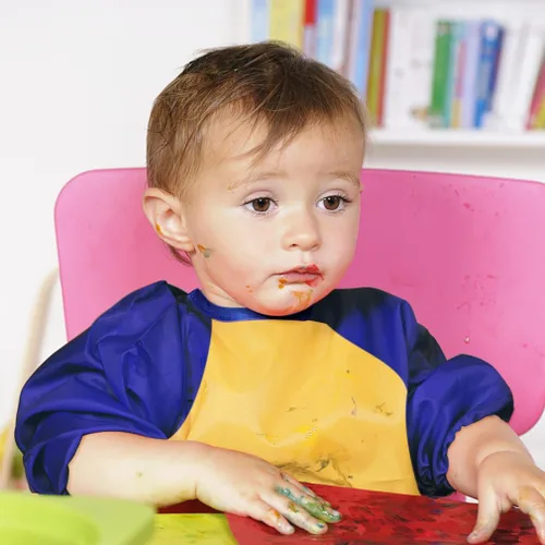 Miniatura 5 de CUBACO Delantal de pintura para niños, 2 piezas impermeables para niños de 3 a 8 años, delantales para pintar delantales con manga larga