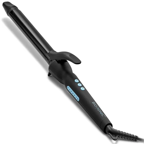 Bio Ionic Rizador de Cilindro Largo, Rizador de Pelo con Tecnología de Calor Húmedo y NanoIónico MX, Varita Rizador Versátil Negro