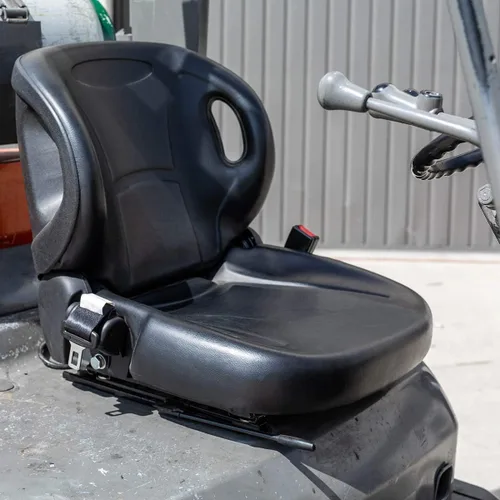 Miniatura 8 de Stark USA Asiento universal de repuesto para montacargas mecánico con suspensión de asiento ajustable, Clark Cat Toyota, asiento curvado