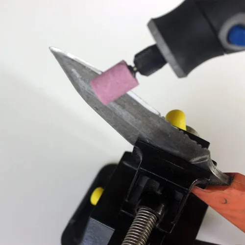 Miniatura 7 de 100 piezas de piedra de molienda rotativa - Brocas de pulido de óxido de aluminio con vástago de 1/8 de pulgada, piedras abrasivas de molienda