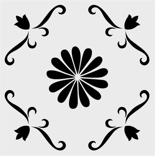Plantillas de pared para pintar con patrón grande de 12 x 12 pulgadas, plantillas de suelo grandes reutilizables, plantillas de azulejos simples NS18