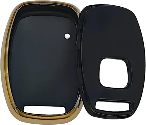 Miniatura 2 de REPROTECTING Funda para llavero de TPU compatible con Honda Accord Crosstour CR-V CR-Z Fit Insight MLBHLIK-1T 2007-2016 (negro/negro)
