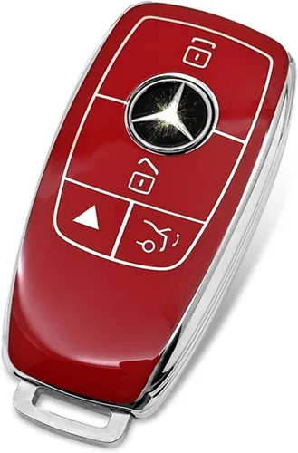 Miniatura 8 de Adecuado para llaves Mercedes Benz. Funda de llave de TPU suave avanzada es compatible con CLS CLK AMG CLK GLC GLE GLS ML SL SLK A C E R S G Llave