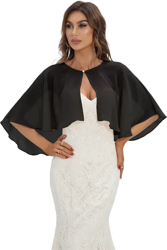 Miniatura 2 de Heartgown Capelets para mujer chal de gasa y envolturas para vestido de noche capa de boda