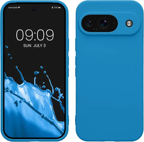 Miniatura 21 de kwmobile Funda compatible con Google Pixel 9 Pro - Funda protectora delgada de TPU para teléfono - Acabado mate suave - Negro mate