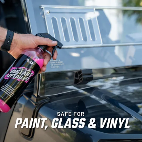 Miniatura 5 de Slick Products Detallador instantáneo de cerámica híbrida: limpia, brilla y protege las superficies del automóvil, fórmula hidrofóbica, espray