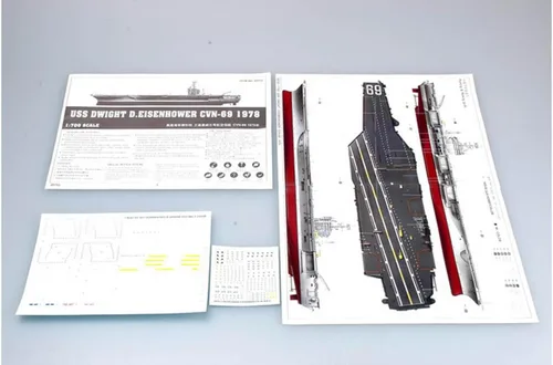 Miniatura 2 de Trumpeter 1/700 USS Dwight D. Eisenhower CVN69 Kit modelo de portaaviones 1978
