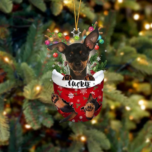 Miniatura 22 de Adorno de Navidad personalizado para perro Airedale Terrier en bolsillo de nieve, adorno para árbol de Navidad, idea de regalo para amantes