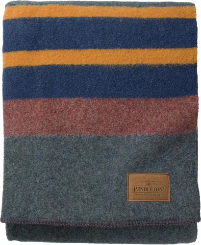 Pendleton Yakima Manta de Campamento Full Queen 90" x 90" - Lana Algodón, Grande, Limpieza en Seco, Manta Suave y Duradera para Hogar y Viajes -