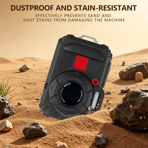 Miniatura 7 de Funda protectora de silicona para cámaras digitales Kodak Pixpro wpz2, con protector de pantalla y cordón, para accesorios Kodak Pixpro wpz2 - Negro