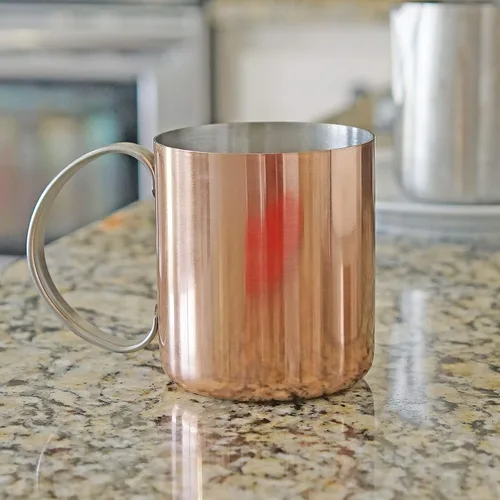 Miniatura 8 de Southern Homewares Taza Moscow Mule de cobre con forro de acero inoxidable – Juego de tazas de cobre martillado de 16 oz para cócteles – Tazas
