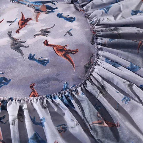 Miniatura 8 de SDIII Juego de 4 piezas de sábanas oscuras con dinosaurios tamaño individual, sábanas suaves de microfibra con dinosaurios tamaño individual, lindo