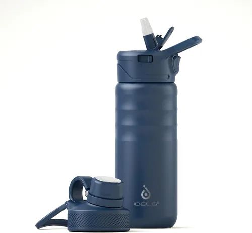 Miniatura 45 de IDEUS Botella de agua aislada de 12 onzas, botella de agua aislada de acero inoxidable para la escuela, botellas aisladas con pajitas a prueba
