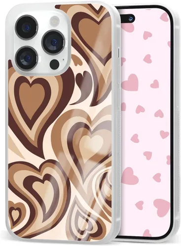 Miniatura 9 de Fundas estéticas para teléfono para niñas Apple iPhone 11, 12, 13, 14 Pro Max Plus Mini, Samsung Galaxy S21 S22 Ultra Plus (corazón verde oscuro)