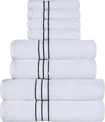 Miniatura 60 de Juego de toallas de baño de algodón turco ultra suave de Superior, juego de 2 piezas, toallas para la ducha, baño, artículos esenciales para el Latte