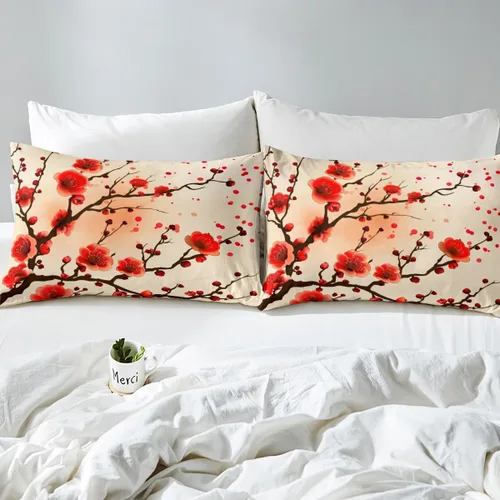 Miniatura 4 de Sábana bajera ajustable con diseño floral botánico para habitación de niños, diseño floral botánico para habitación de niños, diseño de ramas