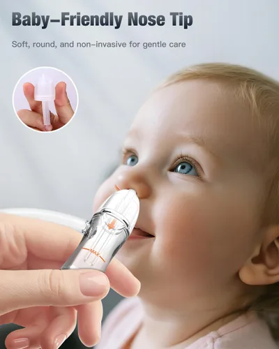 Miniatura 4 de Aspirador nasal para bebés con succión sin boca con bomba de mano No-mouth suction nasal aspirator with soft silicone tips, clear mucus chamber