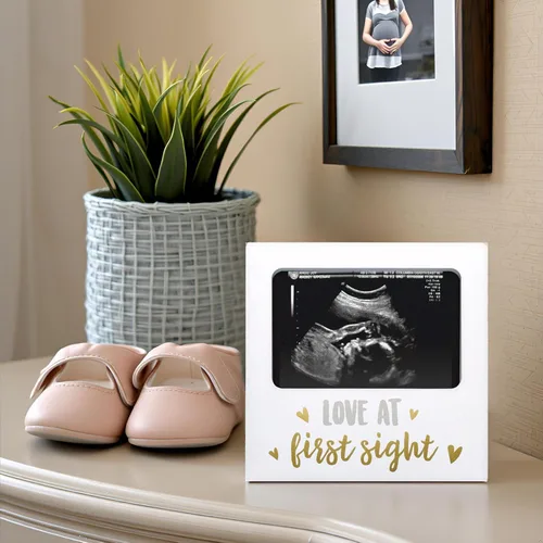 Miniatura 7 de Love at First Sight Marco de Fotos para Ecografía, Recuerdo de Ultrasonido Neutro en Género, Regalo Ideal para Embarazo, Baby Shower y Decoración