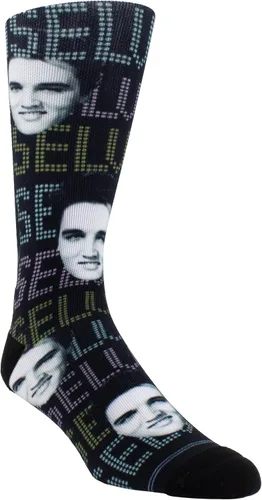 PERRI'S SOCKS - Calcetines Elvis Crew con licencia oficial de Rock Band, calcetines divertidos suaves y transpirables para hombres y mujeres