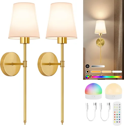 Miniatura 10 de TISLYCO Juego de dos apliques de pared de cristal, modernos apliques de pared con bola de cristal colgante, lámpara de montaje en pared, lámpara