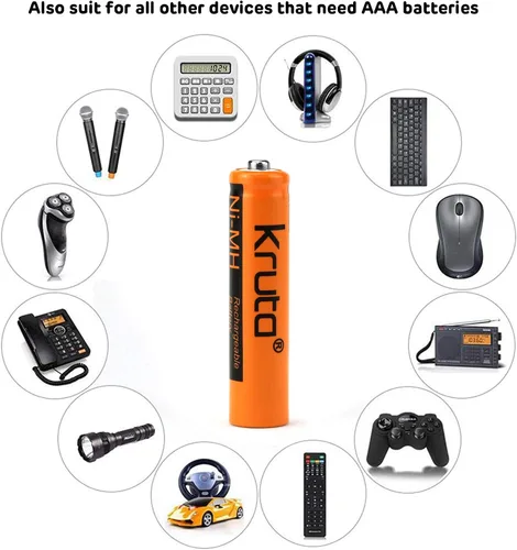 Miniatura 4 de NI-MH - Batería recargable AAA de 1.2 V, 700 mAh, hhr-55aaabu, pilas AAA para teléfonos inalámbricos Panasonic, controles remotos, electrónica