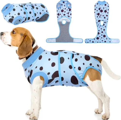 Miniatura 22 de Kuoser - Traje de recuperación para cirugía de perro, traje de recuperación suave y transpirable para perros, para esterilización femenina