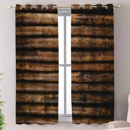 Miniatura 98 de Shrahala Floral Abstract Design Blackout Curtain Tiers, Minimalist Flower Illustration Kitchen Valance Light Blocking Tier Drapes with Rod Pocket, 2