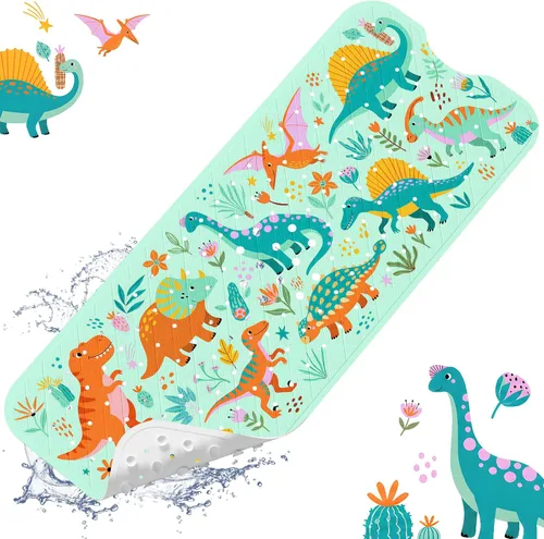 Miniatura 17 de XIYUNTE Alfombra de Baño para Bebé para Bañera Antideslizante Alfombra de Baño para Niños - 40''x16'' Extra Larga Alfombra de Bañera para Bebé