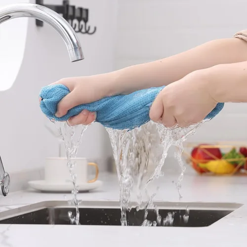 Miniatura 361 de Kitinjoy - Paños de cocina de 100 % algodón, tela de tejido gofrado, paño de limpieza ultrasuave, absorbente y de secado rápido. Beige