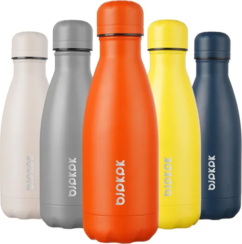 Miniatura 107 de BJPKPK Botellas de agua de acero inoxidable con aislamiento de 17 onzas, mantiene el frío y el calor, brillante oro rosa Oro rosa brillante