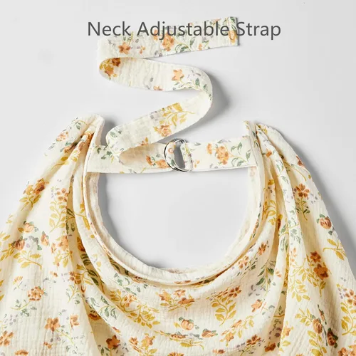 Miniatura 6 de Insular Funda de lactancia de muselina para lactancia materna, fundas de lactancia transpirables con cuello de arco para mamá, delantal de lactancia