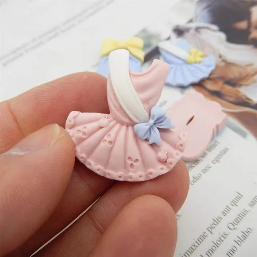 Miniatura 6 de Paquete de 24 zapatos de ballet con parte trasera plana, adornos de falda, zapatos de punta de resina y tutú, adornos de bricolaje, álbumes