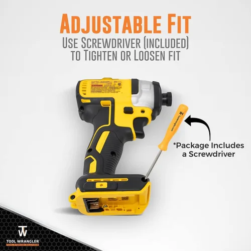 Miniatura 6 de Tool Wrangler Dewalt Organizador de Soporte de Herramientas - Compatible con 20V - 8 Soportes de Herramientas DeWalt Soporte de Pared para Taladro