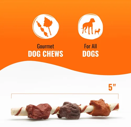 Miniatura 6 de Good'N'Fun - Brochetas de cuero crudo con triple sabor para perros
