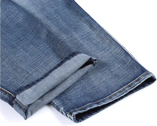 Miniatura 5 de Yeokou Men's Casual Loose Hip Hop Denim Work Pants Jeans with Cargo Pockets