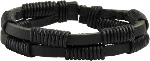 Miniatura 4 de Eigso 6-10 pulseras de cuero trenzado para hombres y mujeres, pulseras ajustables