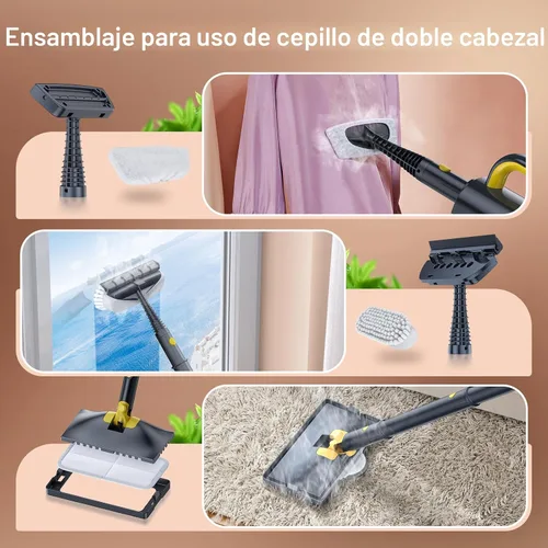Miniatura 7 de ScrubWiz Mopa de Vapor con Limpiador de Vapor de Mano Desmontable, 10 en 1 con Accesorios Múltiples, Calentamiento Rápido de 10s, Vaporizador de 2