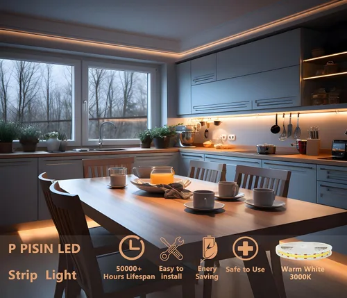 Miniatura 7 de Tira de luz LED COB de 24 V, color blanco cálido, 3000 K, IP20, emisora de luz uniforme 480 LEDs/M, 16.4 pies/16.4 ft, CRI90, flexible, se puede