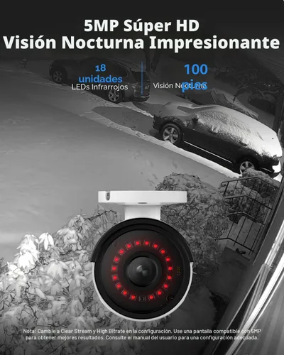 Miniatura 2 de REOLINK Sistema de cámara de seguridad para el hogar de 16CH 5MP, 8 cámaras IP PoE con cable para exteriores con detección