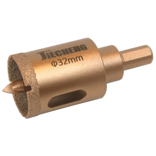 Miniatura 11 de Sierra perforadora de diamante de 4 pulgadas con broca central, broca de núcleo de diamante soldada de 3.937 in para perforación en seco, cerámica