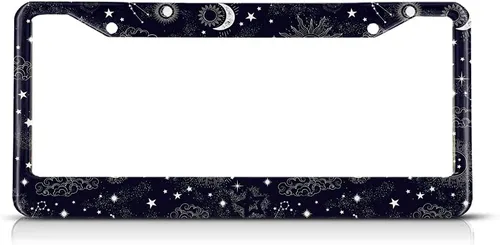 Miniatura 15 de Lindo patrón de fresa fruta rosa soporte para placa de matrícula lunares marco rojo placa accesorios de coche 2 agujeros novedad auto etiqueta