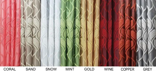 Miniatura 3 de GOHD Light Grace. Panel de cortina de gasa jacquard con cenefa doble adjunta y respaldo de tafetán. Juego de 2 piezas. Cada pieza de 54 pulgadas