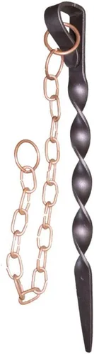 Miniatura 2 de Monarch Rain Chains Anchor Stake - Base de cadena de lluvia para exteriores de 12 pulgadas, anclaje de tierra para cadenas para canaletas al aire