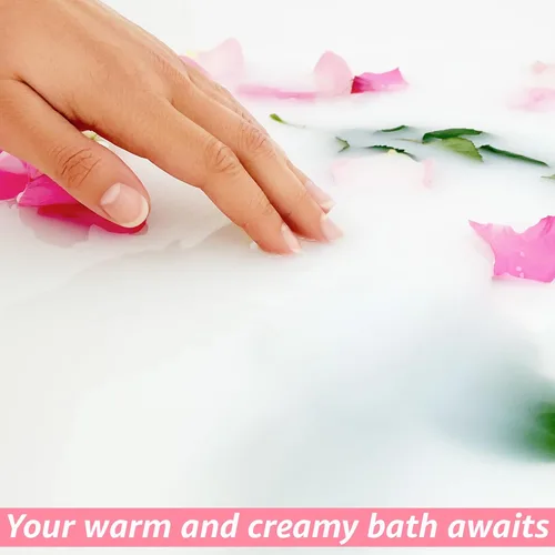 Miniatura 6 de Baño calmante de leche de coco rosa en remojo, hidrata, suaviza la piel, miel, jazmín, vainilla, destress, lujo, spa, baño, sal en polvo, alivio