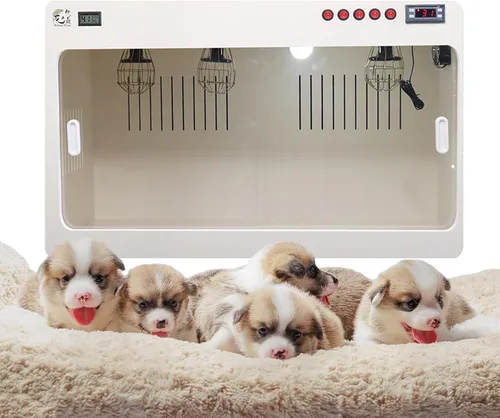 Incubadora inteligente para mascotas con almohadilla térmica y detección de temperatura, caja de incubadora grande para perros y gatos, perfecta