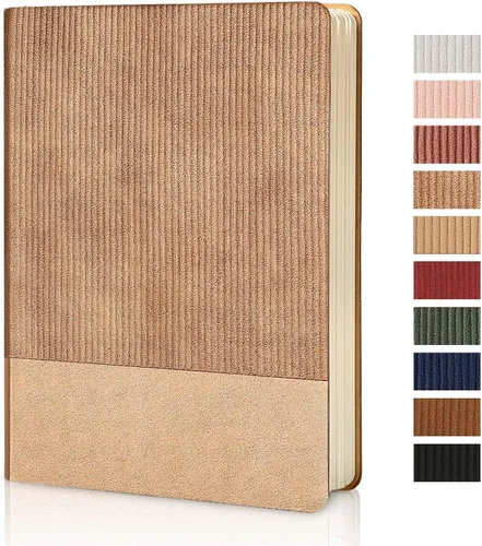 Miniatura 31 de Cuaderno con Líneas para Trabajo, Cuaderno de Notas con Rayas Universitarias 5.79"x8.27" A5 Cuero PU para Escritura Diaria 216 Páginas para Mujeres