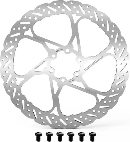 Miniatura 18 de BUCKLOS - Rotor de freno de disco MTB de 140 mm, 160 mm, 180 mm, 203 mm con 6 pernos, rotores de freno de bicicleta de acero inoxidable con Multi-c